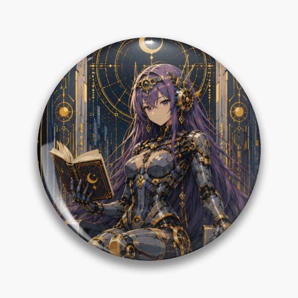 Item preview, The High Priestess Tarot Card – Cyberpunk Anime Mecha Girl designed and sold by Apocalyptic Art Studio.