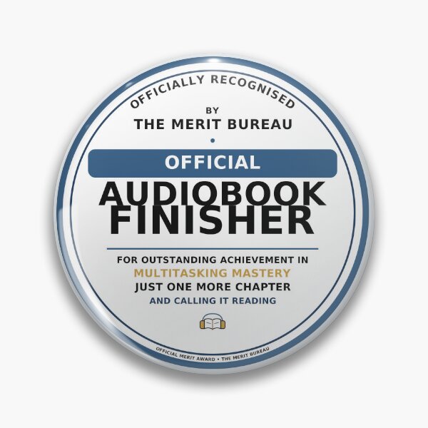 Item preview, Audiobook Lover Gift | Official Audiobook Finisher Award designed and sold by TheMeritBureau.