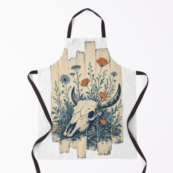 Item preview, Skull in the Bed of Wildflowers Witchy Gothic Aesthetic designed and sold by VisualArtsOasis.