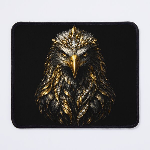 Item preview, Regal Eagle Sovereign – Black & Gold Bird Art designed and sold by TheLumina.