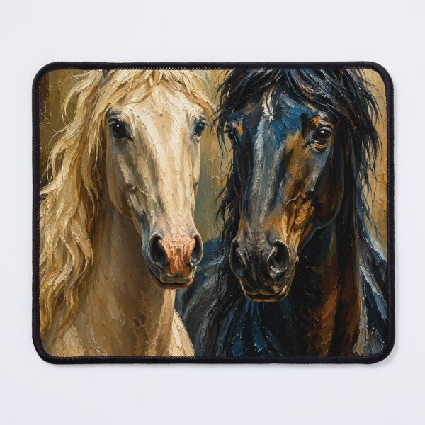 Item preview, Harmonious contrast of light and dark horses designed and sold by RawEdgeStudios.