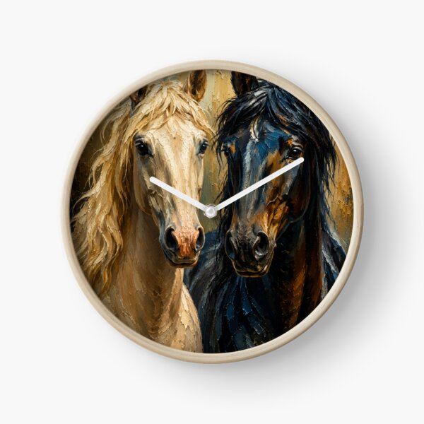 Item preview, Harmonious contrast of light and dark horses designed and sold by RawEdgeStudios.