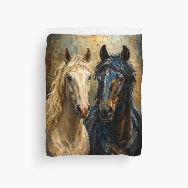 Item preview, Harmonious contrast of light and dark horses designed and sold by RawEdgeStudios.