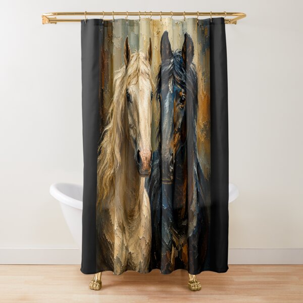 Item preview, Harmonious contrast of light and dark horses designed and sold by RawEdgeStudios.