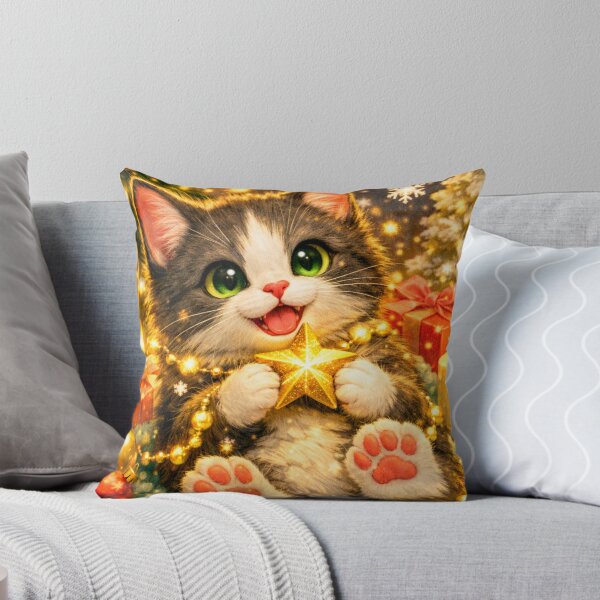 Item preview, Star Hug — Holiday Cat designed and sold by ANNART1602.