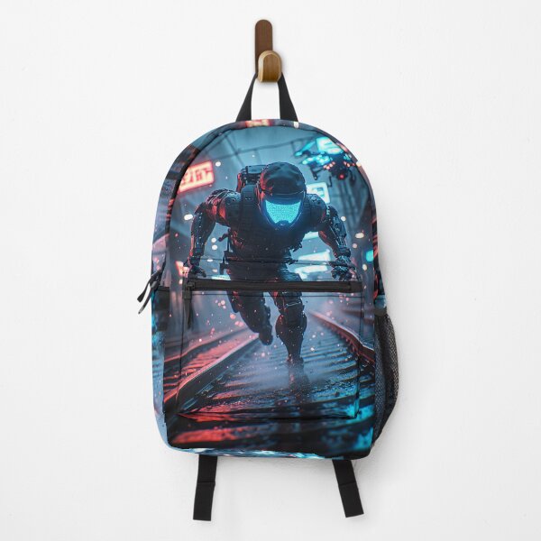 Item preview, An urban superhero hovers above train tracks. designed and sold by Mianku | Für das Leben.