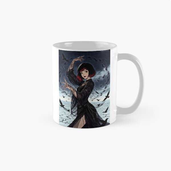 Item preview, Gothic Raven Witch Dark Anime Aesthetic Art designed and sold by Hen-C-Art.