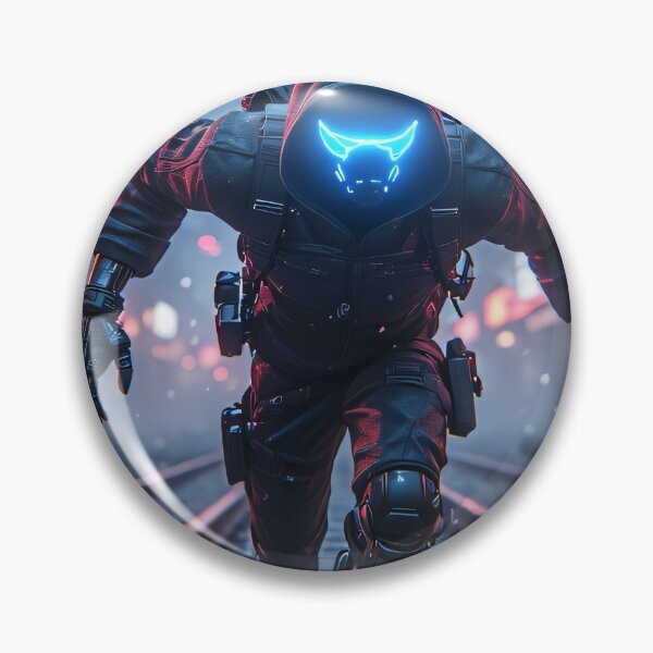 Item preview, Cyberpunk Runner in the neon lights of the city designed and sold by Mianku | Für das Leben.