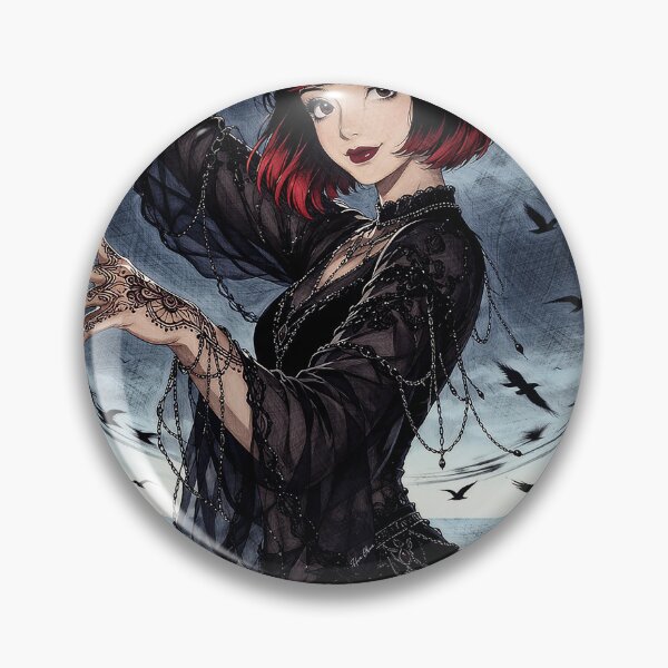 Item preview, Gothic Raven Witch Dark Anime Aesthetic Art designed and sold by Hen-C-Art.