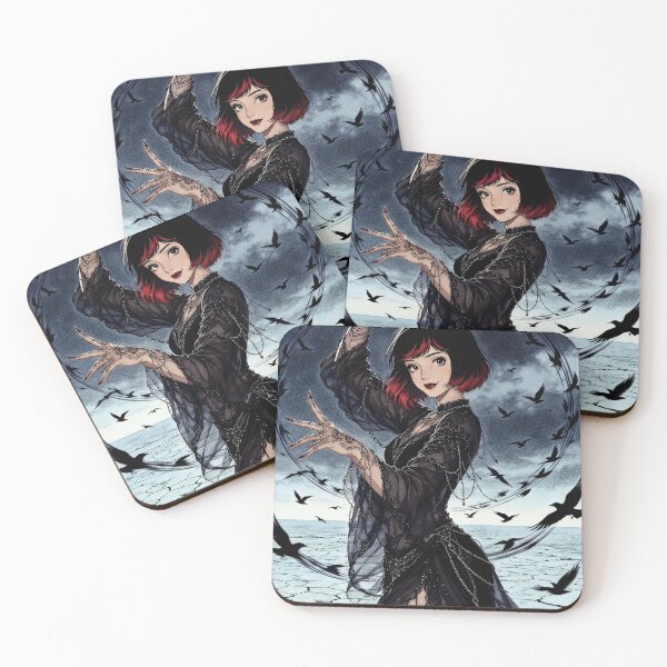 Item preview, Gothic Raven Witch Dark Anime Aesthetic Art designed and sold by Hen-C-Art.