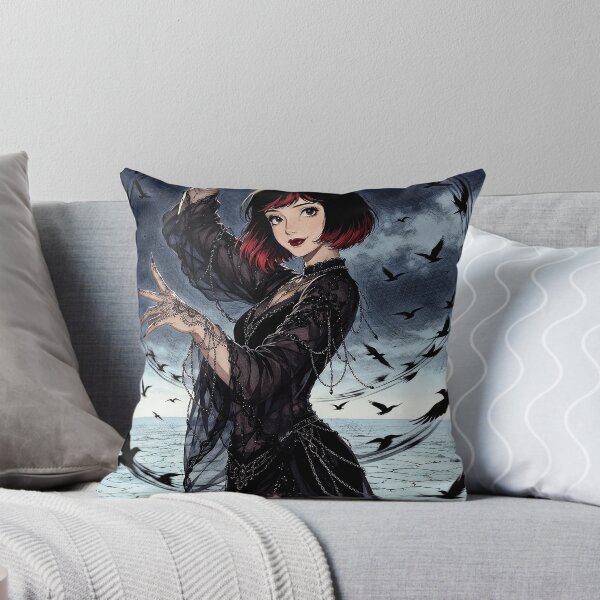 Item preview, Gothic Raven Witch Dark Anime Aesthetic Art designed and sold by Hen-C-Art.