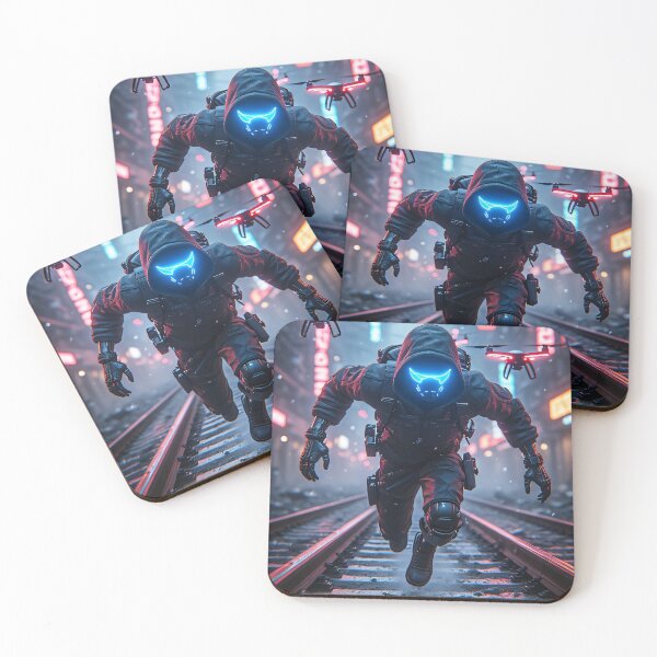 Item preview, Cyberpunk Runner in the neon lights of the city designed and sold by Mianku | Für das Leben.