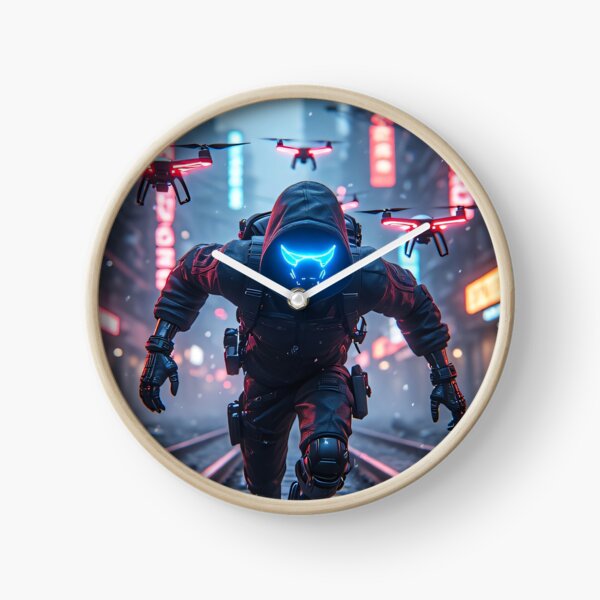 Item preview, Cyberpunk Runner in the neon lights of the city designed and sold by Mianku | Für das Leben.