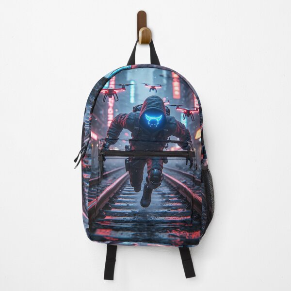 Item preview, Cyberpunk Runner in the neon lights of the city designed and sold by Mianku | Für das Leben.