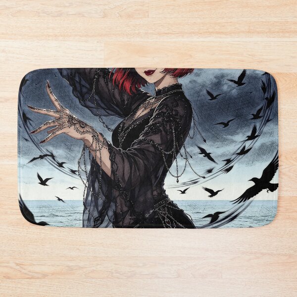 Item preview, Gothic Raven Witch Dark Anime Aesthetic Art designed and sold by Hen-C-Art.