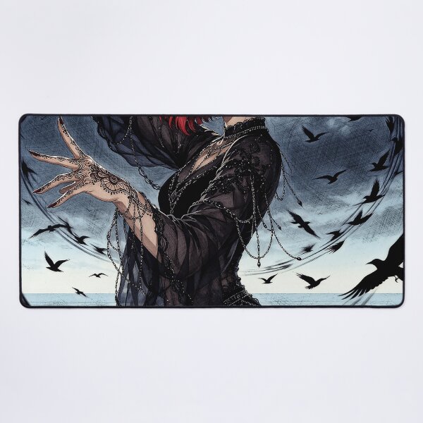 Item preview, Gothic Raven Witch Dark Anime Aesthetic Art designed and sold by Hen-C-Art.