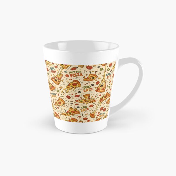 Item preview, Not the Pizza! – Funny Retro 70s Pizza Chaos Pattern designed and sold by Golden Era Studio.