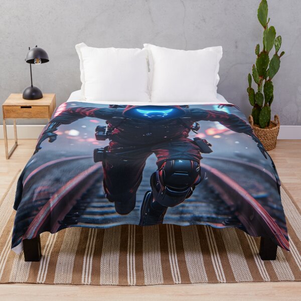 Item preview, Cyberpunk Runner in the neon lights of the city designed and sold by Mianku | Für das Leben.