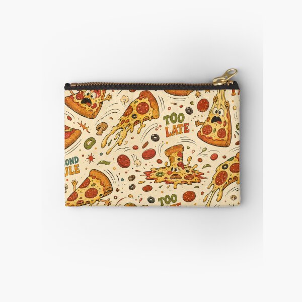 Item preview, Not the Pizza! – Funny Retro 70s Pizza Chaos Pattern designed and sold by Golden Era Studio.