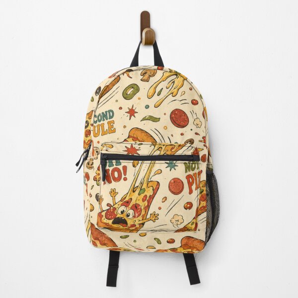 Item preview, Not the Pizza! – Funny Retro 70s Pizza Chaos Pattern designed and sold by Golden Era Studio.
