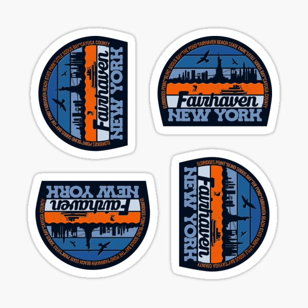 Item preview, Fairhaven New York Sunset Retro Vintage Local Pride Logo designed and sold by CRHPOD20.