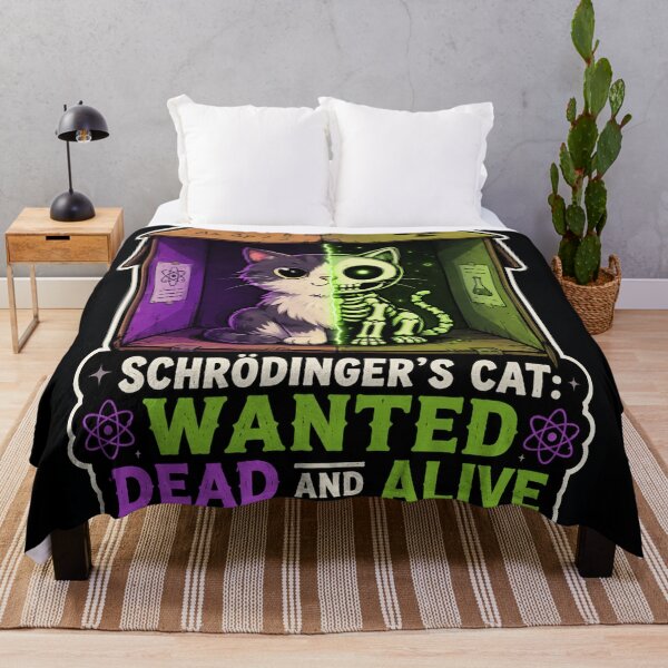 Item preview, Schrödinger’s Cat Wanted Dead and Alive – Funny Quantum Physics Cat designed and sold by LuxeBuzz.