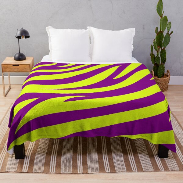 Item preview, Modern Graphic Zebra Print Pattern | Purple & Chartreuse designed and sold by Frohyou.