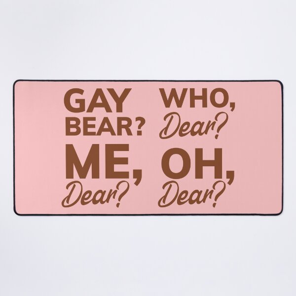 Item preview, "Gay Bear? Who Dear?" - Minimalist Brown Text designed and sold by gayishdesign.