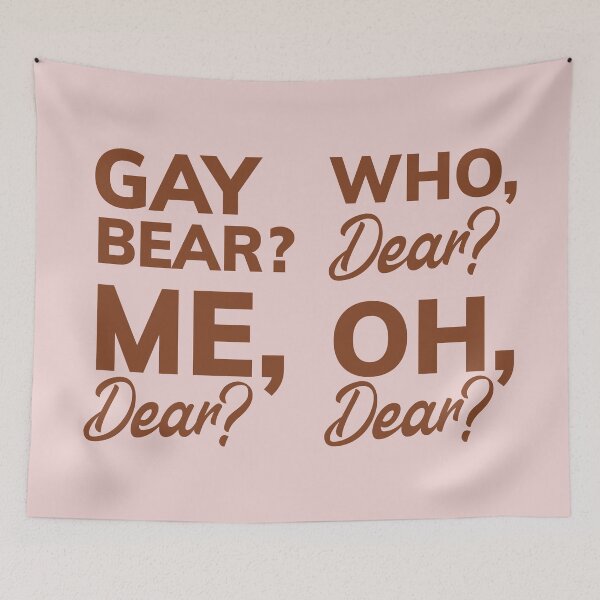 Item preview, "Gay Bear? Who Dear?" - Minimalist Brown Text designed and sold by gayishdesign.