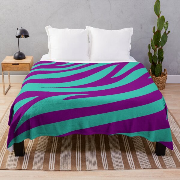 Item preview, Modern Graphic Zebra Print Pattern | Purple & Teal designed and sold by Frohyou.
