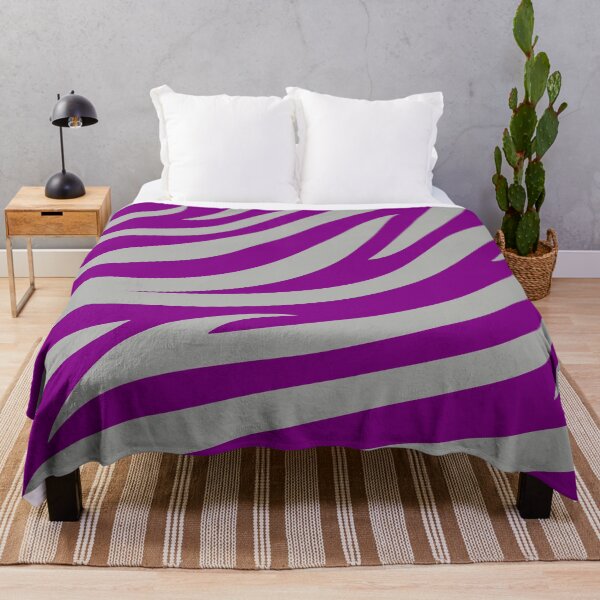 Item preview, Modern Graphic Zebra Print Pattern | Purple & Gray designed and sold by Frohyou.