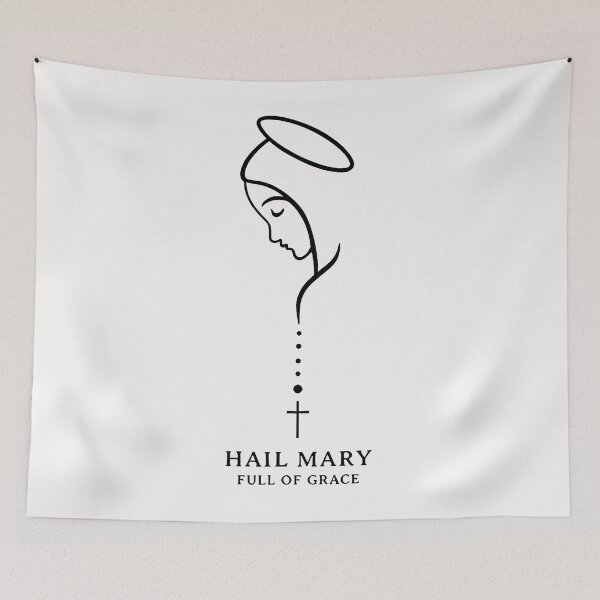 Item preview, Hail Mary Full Of Grace Catholic Blessed Mother Christian designed and sold by JamesCrArt.
