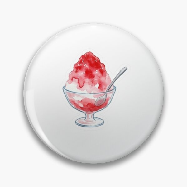 Item preview, Strawberry Kakigori Watercolor Sticker | Japanese Shaved Ice in Glass Dessert Cup designed and sold by asumintjapan1.