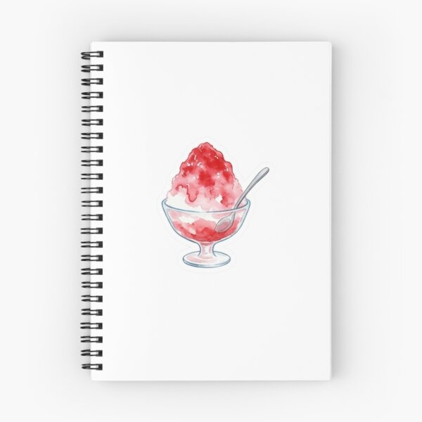 Item preview, Strawberry Kakigori Watercolor Sticker | Japanese Shaved Ice in Glass Dessert Cup designed and sold by asumintjapan1.