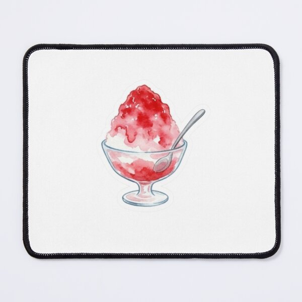 Item preview, Strawberry Kakigori Watercolor Sticker | Japanese Shaved Ice in Glass Dessert Cup designed and sold by asumintjapan1.