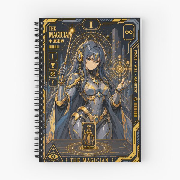 Item preview, The Magician Tarot Card – Cyberpunk Anime Mecha Girl designed and sold by Apocalyptic Art Studio.