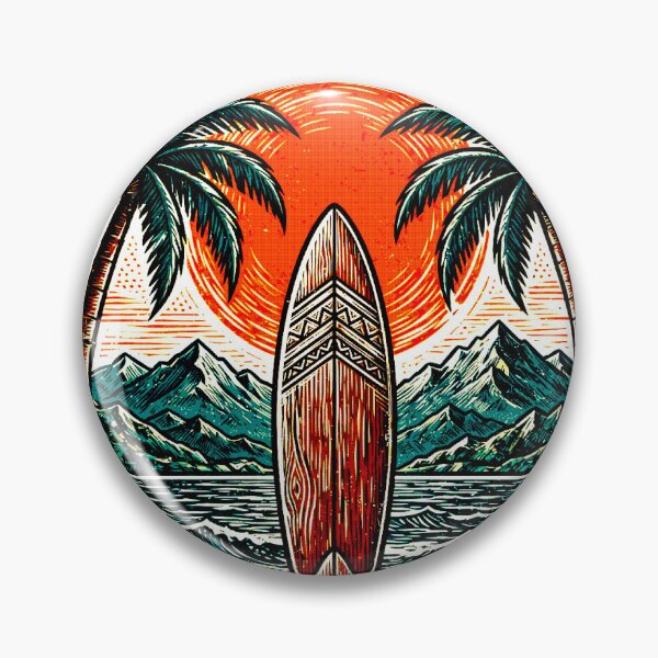 Item preview, Sunset Surfboard | Vintage Retro Beach Design designed and sold by AstronautMerch.