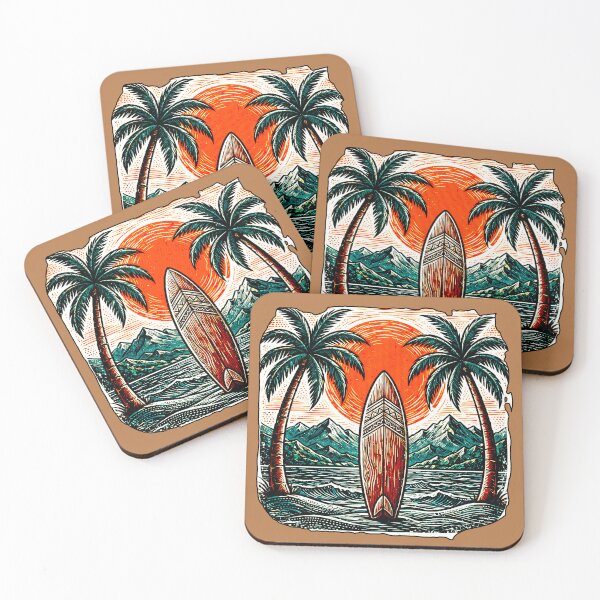 Item preview, Sunset Surfboard | Vintage Retro Beach Design designed and sold by AstronautMerch.
