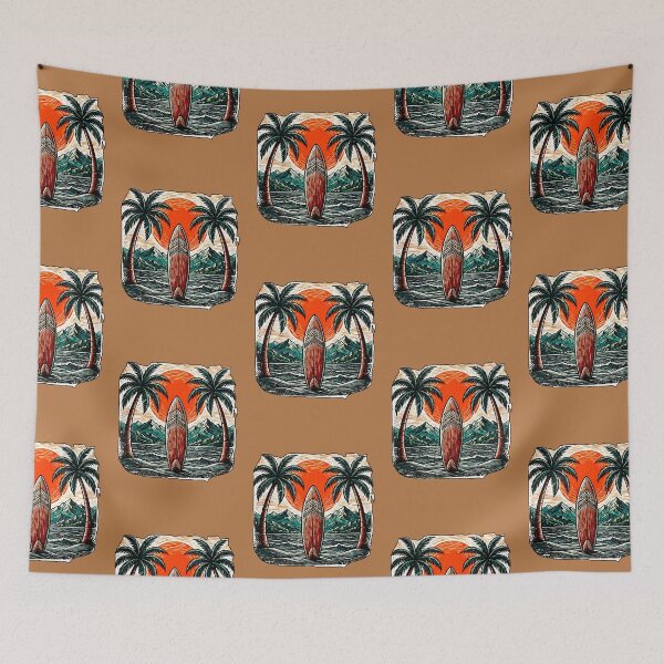 Item preview, Sunset Surfboard | Vintage Retro Beach Design designed and sold by AstronautMerch.