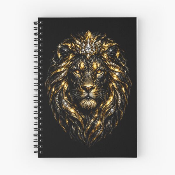 Item preview, Regal Lion Sovereign – Black & Gold Animal Art designed and sold by TheLumina.