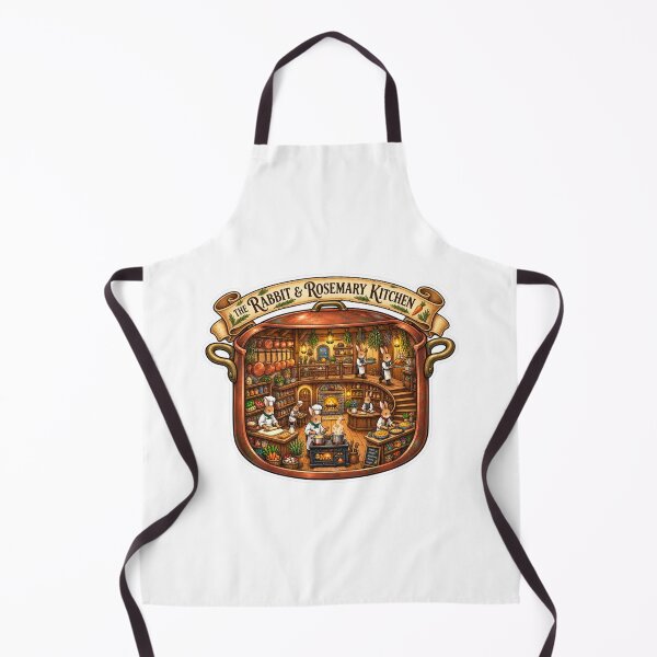 Item preview, The Rabbit & Rosemary Kitchen | Woodland Rabbit Chefs | Cozy Herb Kitchen | Cottagecore designed and sold by MrDev.