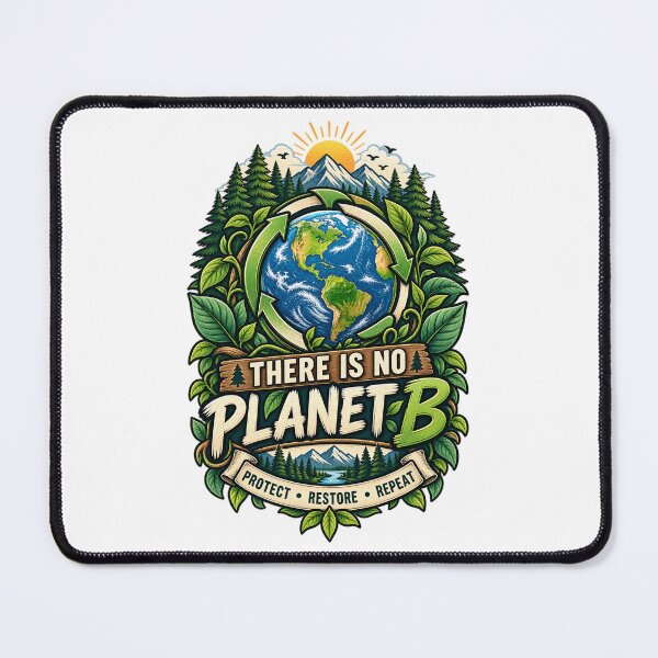 Item preview, There Is No Planet B | Eco Nature Conservation | Earth & Forest Vintage Badge | Environmental Awareness designed and sold by TheAllInStore.