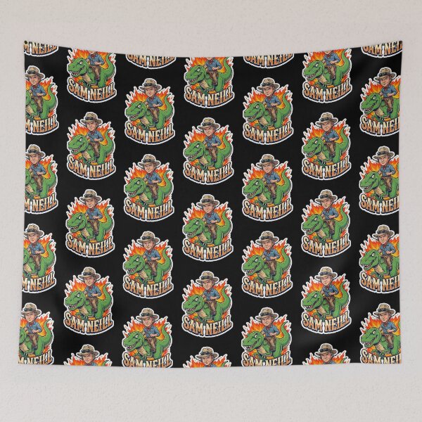 Item preview, Sam Neill Dinosaur Rider Vintage Retro Adventure Design designed and sold by Eddy048.