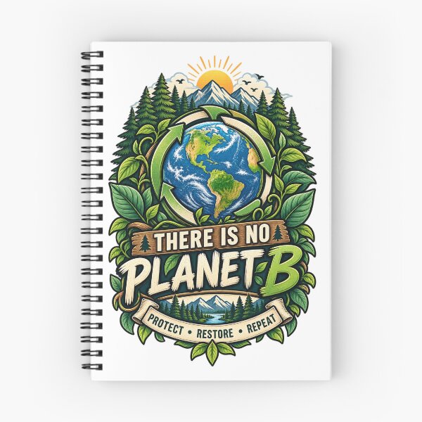 Item preview, There Is No Planet B | Eco Nature Conservation | Earth & Forest Vintage Badge | Environmental Awareness designed and sold by TheAllInStore.