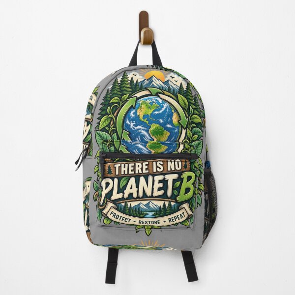 Item preview, There Is No Planet B | Eco Nature Conservation | Earth & Forest Vintage Badge | Environmental Awareness designed and sold by TheAllInStore.