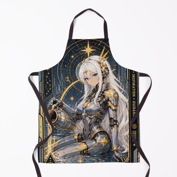 Item preview, The Star Tarot Card – Cyberpunk Anime Mecha Girl designed and sold by Apocalyptic Art Studio.