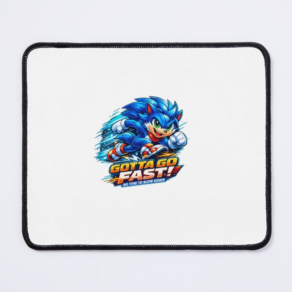 Item preview, Gotta Go Fast Retro Gaming Graphic – Original Blue Speed Mascot designed and sold by Glow & Grow.