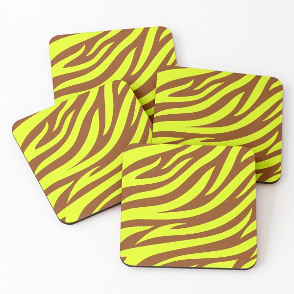 Item preview, Modern Graphic Zebra Print Pattern | Brown & Chartreuse designed and sold by Frohyou.