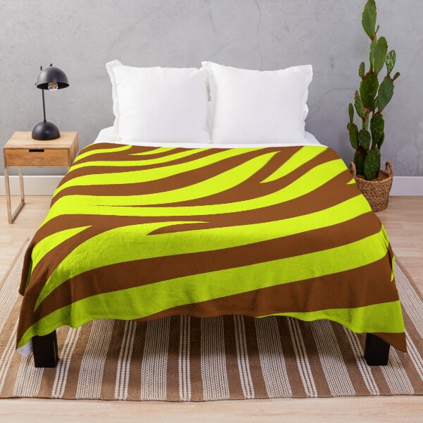 Item preview, Modern Graphic Zebra Print Pattern | Brown & Chartreuse designed and sold by Frohyou.
