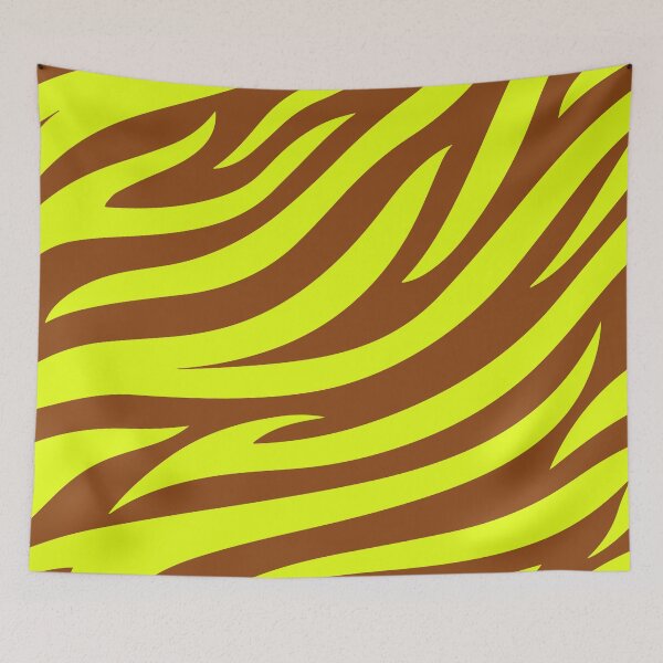 Item preview, Modern Graphic Zebra Print Pattern | Brown & Chartreuse designed and sold by Frohyou.